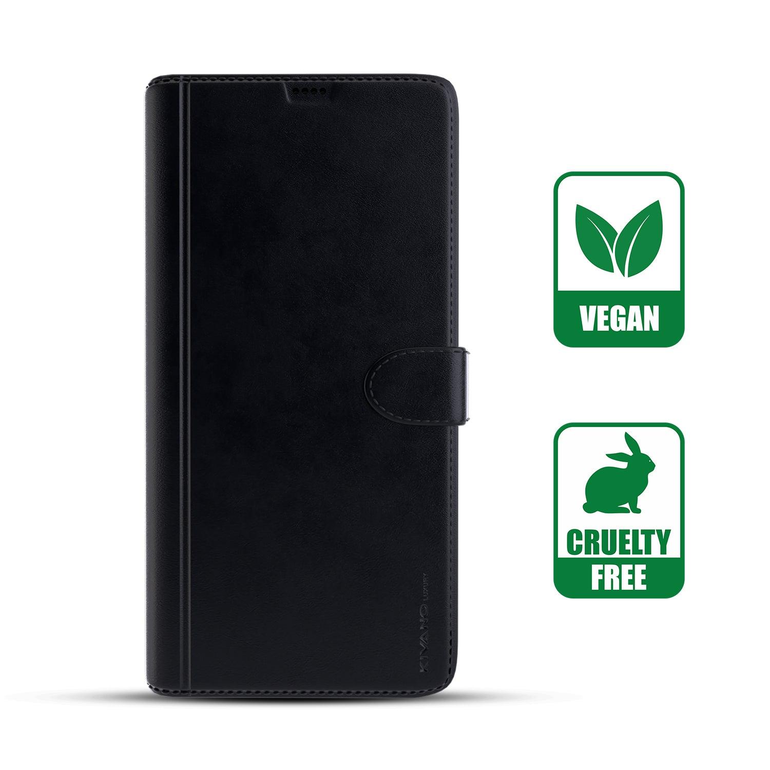 Leather Wallet Case for Oppo Reno 12 5G Stylish Flip Folio Cover with Card Holder, Stand -KIVANO LUXE - Aibex